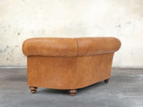 Jasper 4 Seat Chesterfield Sofa In Camel Soft 'n' Easy Leather