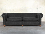 Jasper 4 Seat Chesterfield Sofa In Charcoal Soft 'n' Easy Leather