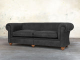 Jasper 4 Seat Chesterfield Sofa In Charcoal Soft 'n' Easy Leather