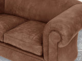 Jasper 4 Seat Chesterfield Sofa In Hazel Soft 'n' Easy Leather