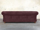 Jasper 4 Seat Chesterfield Sofa In Port Soft 'n' Easy Leather