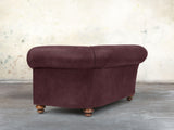 Jasper 4 Seat Chesterfield Sofa In Port Soft 'n' Easy Leather