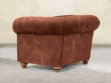 Jasper Chesterfield Chair In Burnt Umber Vintage Velvet