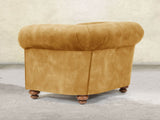 Jasper Chesterfield Chair In Gold Vintage Velvet