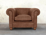 Jasper Chesterfield Chair In Hazel Soft 'n' Easy Leather