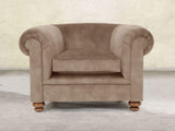 Jasper Chesterfield Chair In Mocha Vintage Velvet