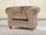 Jasper Chesterfield Chair In Mocha Vintage Velvet