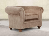Jasper Chesterfield Chair In Mocha Vintage Velvet