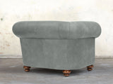 Jasper Chesterfield Chair In Ash Soft 'n' Easy Leather