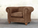 Jasper Chesterfield Chair In Bracken Soft 'n' Easy Leather