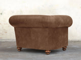 Jasper Chesterfield Chair In Bracken Soft 'n' Easy Leather