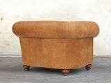 Jasper Chesterfield Chair In Camel Soft 'n' Easy Leather
