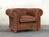 Jasper Chesterfield Chair In Hazel Soft 'n' Easy Leather