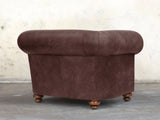 Jasper Chesterfield Chair In Peat Soft 'n' Easy Leather