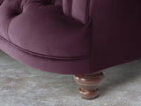 Oskar 2 Seat Chesterfield Sofa In Grape Lush Velvet