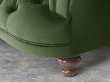 Oskar 2 Seat Chesterfield Sofa In Pine Lush Velvet