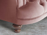 Oskar 2 Seat Chesterfield Sofa In Pink Lush Velvet