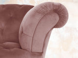Oskar 2 Seat Chesterfield Sofa In Pink Lush Velvet