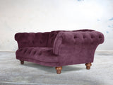 Oskar 2 Seat Chesterfield Sofa In Imperial Vintage Velvet