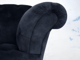 Oskar 2 Seat Chesterfield Sofa In Indigo Vintage Velvet