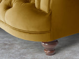 Oskar 3 Seat Chesterfield Sofa In Golden Lush Velvet