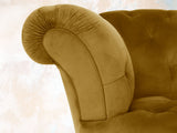 Oskar 3 Seat Chesterfield Sofa In Golden Lush Velvet