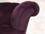 Oskar 3 Seat Chesterfield Sofa In Grape Lush Velvet