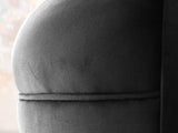 Oskar 3 Seat Chesterfield Sofa In Jet Black Lush Velvet