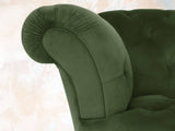 Oskar 3 Seat Chesterfield Sofa In Pine Lush Velvet