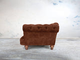 Oskar 3 Seat Chesterfield Sofa In Burnt Umber Vintage Velvet