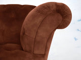 Oskar 3 Seat Chesterfield Sofa In Burnt Umber Vintage Velvet
