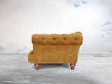 Oskar 3 Seat Chesterfield Sofa In Gold Vintage Velvet