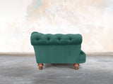 Oskar 3 Seat Chesterfield Sofa In Kingfisher Lush Velvet