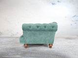 Oskar 3 Seat Chesterfield Sofa In Summer Mist Vintage Velvet