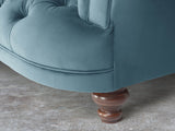 Oskar 4 Seat Chesterfield Sofa In Sky Lush Velvet