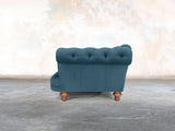 Oskar 4 Seat Chesterfield Sofa In Blue Lush Velvet