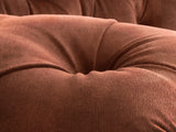 Oskar 4 Seat Chesterfield Sofa In Burnt Umber Vintage Velvet