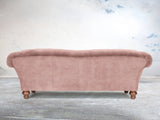 Oskar 4 Seat Chesterfield Sofa In Dusky Pink Vintage Velvet