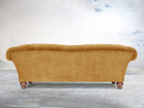 Oskar 4 Seat Chesterfield Sofa In Gold Vintage Velvet