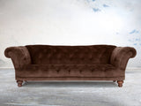 Oskar 4 Seat Chesterfield Sofa In Hickory Vintage Velvet