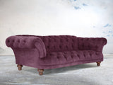Oskar 4 Seat Chesterfield Sofa In Imperial Vintage Velvet