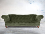 Oskar 4 Seat Chesterfield Sofa In Jade Vintage Velvet