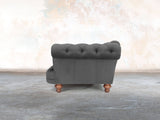 Oskar 4 Seat Chesterfield Sofa In Nickel Lush Velvet