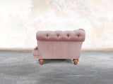 Oskar 4 Seat Chesterfield Sofa In Pink Lush Velvet