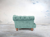 Oskar 4 Seat Chesterfield Sofa In Summer Mist Vintage Velvet