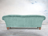 Oskar 4 Seat Chesterfield Sofa In Summer Mist Vintage Velvet