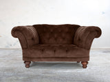 Oskar Chesterfield Chair In Hickory Vintage Velvet