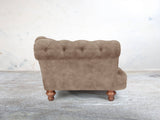 Oskar Chesterfield Chair In Mocha Vintage Velvet
