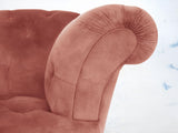 Oskar Chesterfield Chair In Pink Blush Vintage Velvet