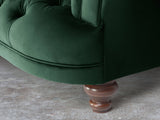 Oskar Chesterfield Snuggler In Dark Green Lush Velvet